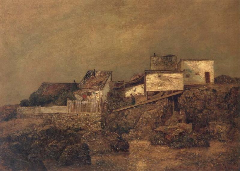 Ralph Blakelock Old New York Shanties at 55th Street and 7th Avenue Sweden oil painting art